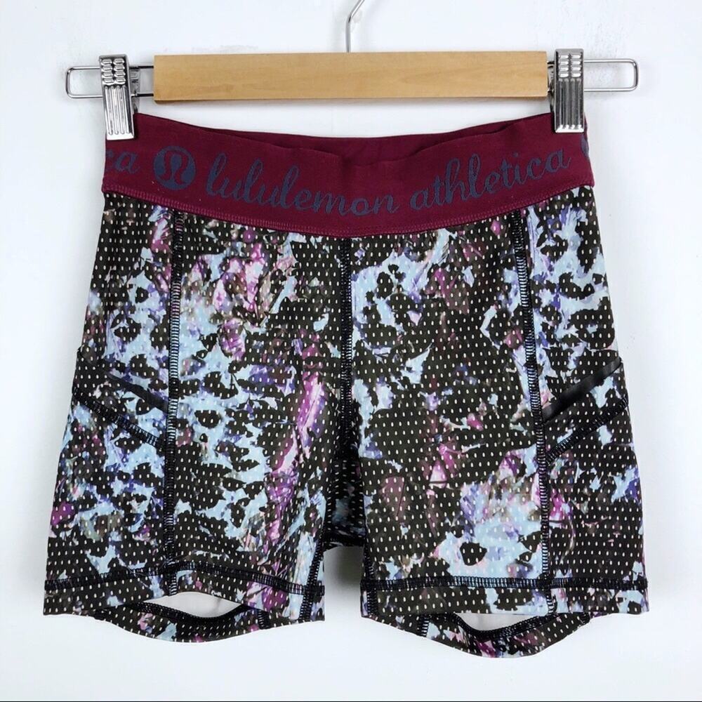 Lululemon What The Sport Bikers Shorts  Purple 2